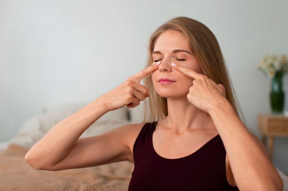 Massage the eyes