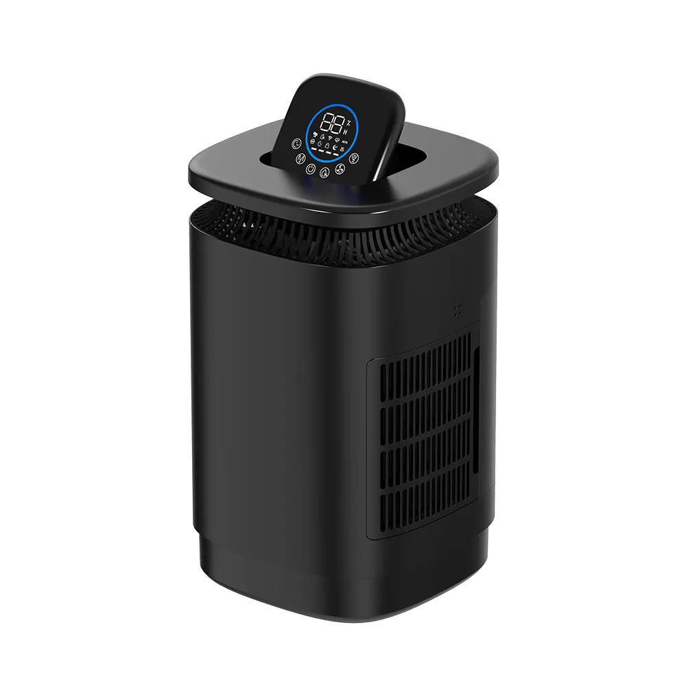 4-in-1 Black Air Washer with Purifier, Humidifier, Cooling & Warm Air